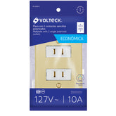 Tomacorriene doble dorado linea economica voleck